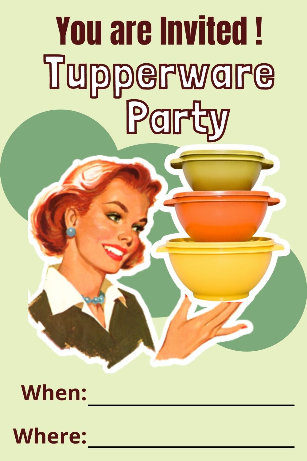 Vintage 1980's Tupperware Party Invitation Advertising Card, Holiday  Collection, Advertising Ephemera, Scrapbooks, Dealers, Parties 