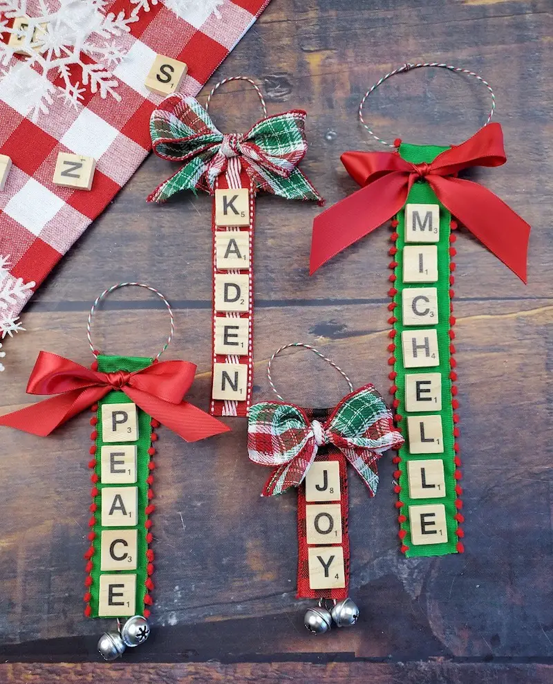 Christmas Scrabble Tile Ornaments