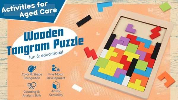 Colorful Wooden Tangram Jigsaw Cognitive Montessori Puzzle 10