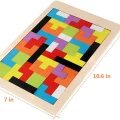 Colorful Wooden Tangram Jigsaw Cognitive Montessori Puzzle 2