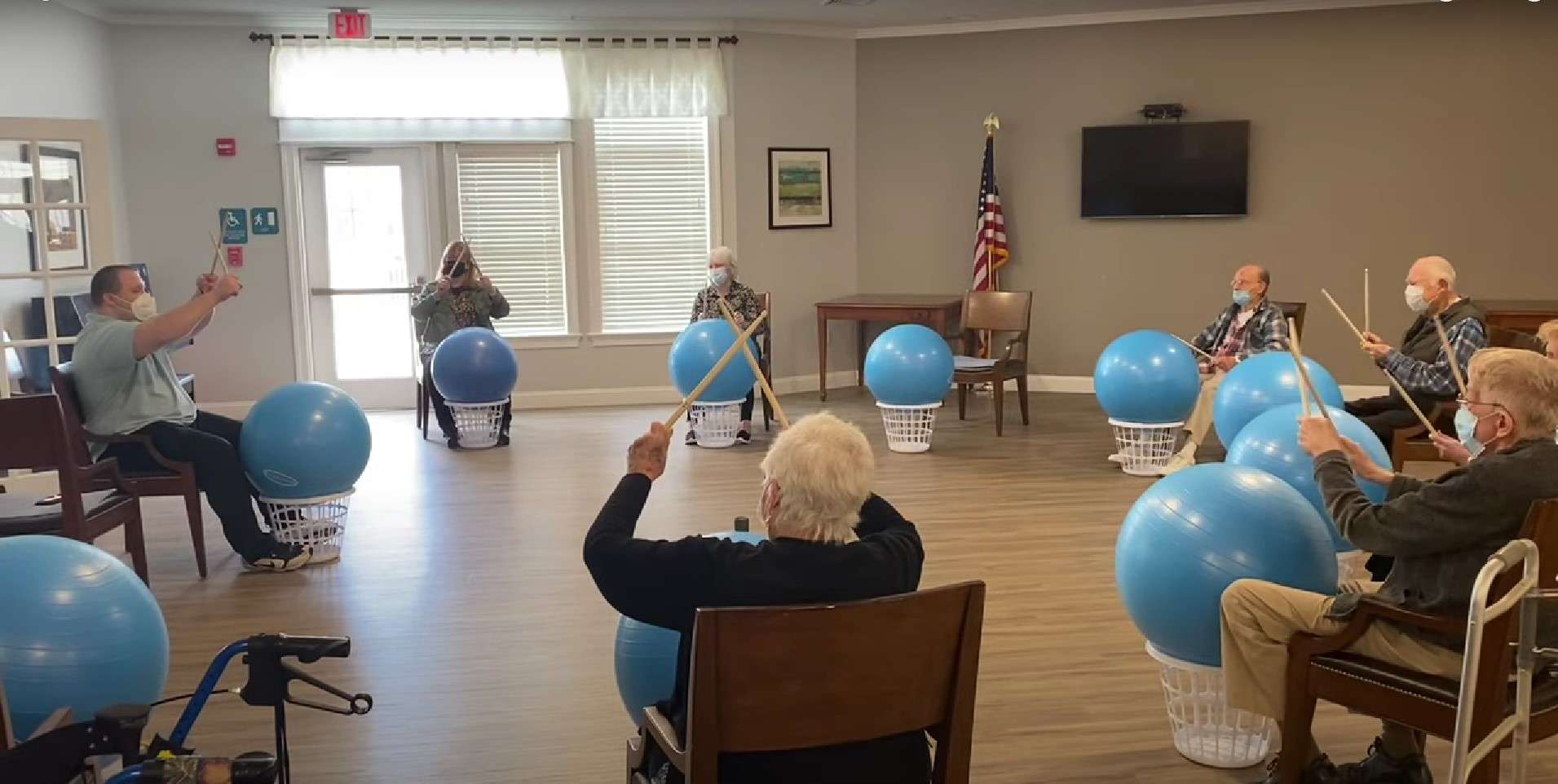 Drumming Exercise for Seniors in Aged Care