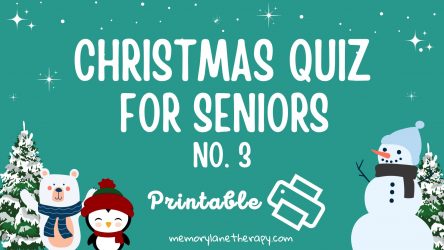 Christmas Quiz for Seniors – No 3